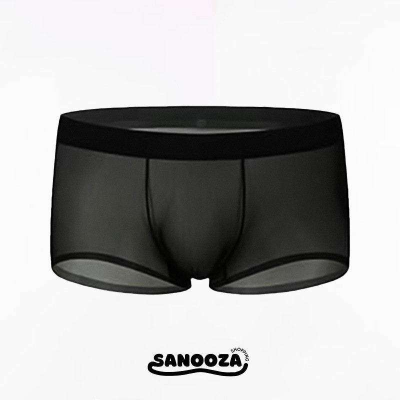 Ultra-Thin Ice Silk Transparent Boxer Briefs